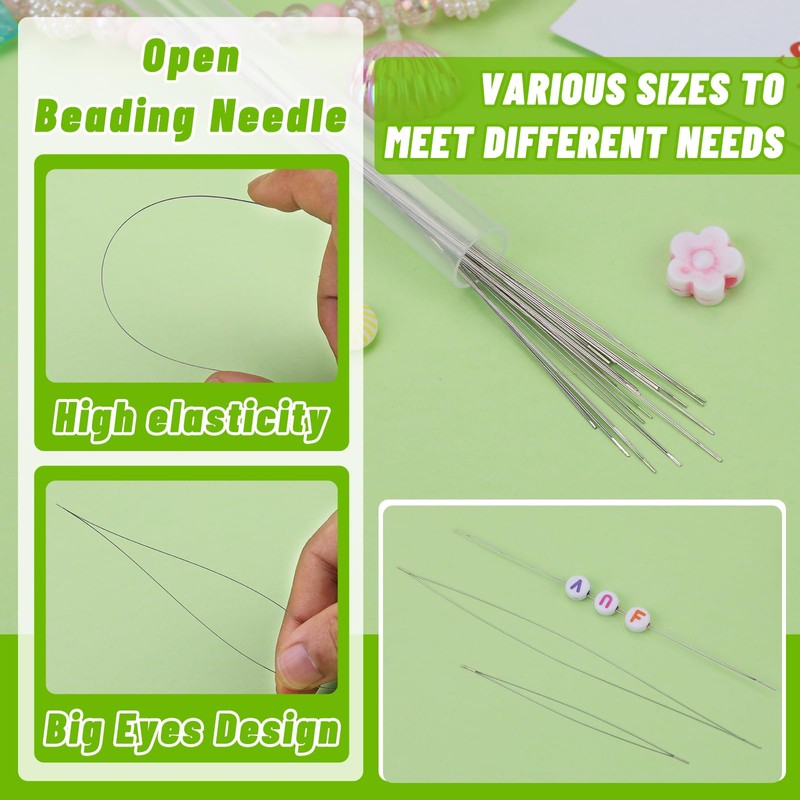 UOOU 27 Pcs Beading Needles Set,Seed Beads Needles,24 Pcs Big