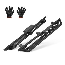 VEVOR Running Boards, 6" Step Bars Compatible with 2018-2024 Jeep Wrangler JL-4 Doors, Carbon Steel Side Steps Nerf Bars with ABS Pads, 550LBS Capacity Running Boards for Trucks, 2 Piece