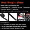 Fiberglass Heat Wire Shield Sleeve Adjustable Heat High Temp Shield
