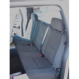 Durafit Seat Covers, 2007-2013 Chevy Silverado and GMC Sierra Xcab Rear 60/40 Split Seat Made in Dark Gray Leatherette