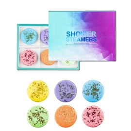 MEMOVAN Shower Steamers Aromatherapy-6pcs Shower Bath Bombs with Essential Oil Christmas Gift Stocking Stuffer Relaxation Birthday Valentine Gift for Women and Men, Stress Relief and Luxury Self Care