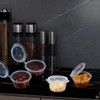 MIUPOO Round Sauce Cups, Plastic Sauce Cups, Transparent Sauce Cups,