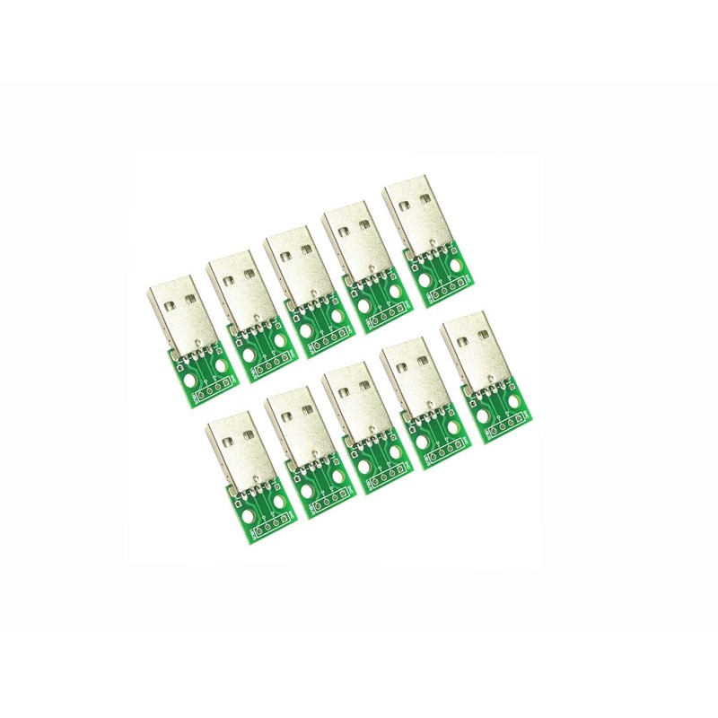 DollaTek USB Male/Mini Micro USB DIP Adapter 2.54 mm 5-Pin