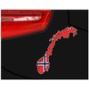 Norway Car Sticker in National Colours Blue Red