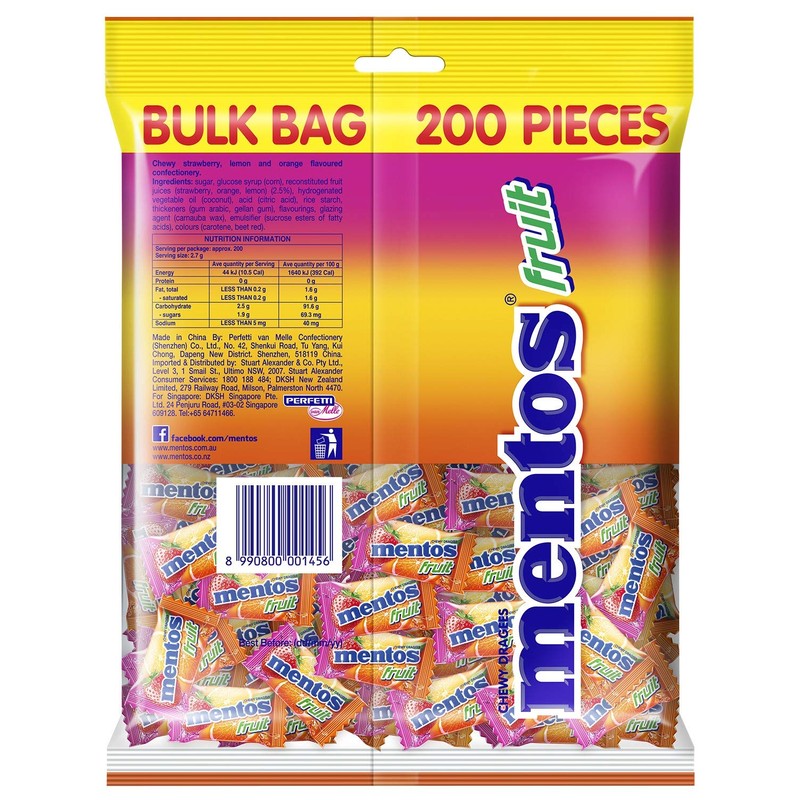Mentos Fruit Candy Pillowpack, Classic Mix of Fruity Flavours, 540g