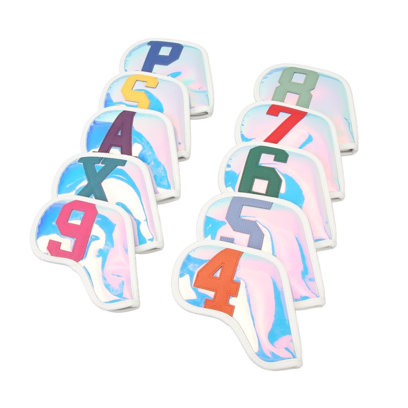 10 Pcs Golf Club Headcover PU Golf Club Protector Golf