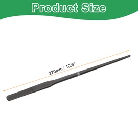 sourcing map 4pcs Long Tweezers 10.6 Inch Stainless Steel Tweezers with Straight Serrated Tip Multi-Purpose Kitchen Tongs for Cooking Gardening Repairing Craft, Black