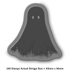 'Simple Ghost' Rubber Stamp - Unmounted Design for Crafting &