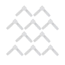 Kadimendium 10 Pieces Elbow Hose Nozzle Plastic L Shape Fitting 90 Degree Equal Barb Adapter Hose Connector Adapter for Aquarium (4 mm)