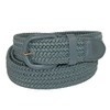 CTM Mens Elastic Braided Belt with Covered Buckle (Big &