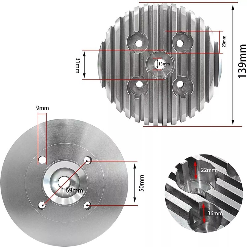 CDHPOWER High Compression Racing Head and Cylinder Set for LD100/YD100