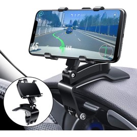 Car Dashboard Phone Holder, Rotating Dashboard Clip Cell Phone Holder, 360-Degree Rotation Mobile Clip Stand for 4 to 7 inches Smartphones