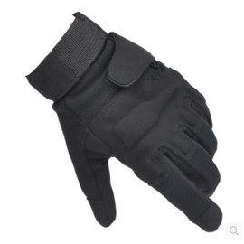 Unbranded Men Tactical Gloves Anti-slip Full Finger Glove Military Combat Shooting Gloves - Black, XL