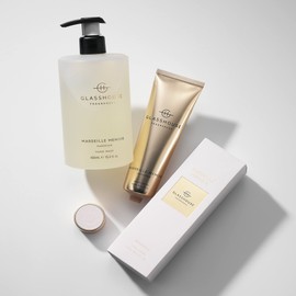 Glasshouse Fragrances Marseille Memoir Hand Duo Gift Set, Hand Cream & Hand Wash, Moisturizing & Perfume Scented, Gardenia, 3.4 Fl Oz + 15.2 Fl Oz