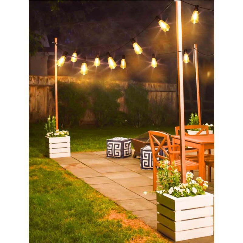 Larkvue 75FT(3x25FT) Outdoor String Lights, Patio Lights with 30+3 LED
