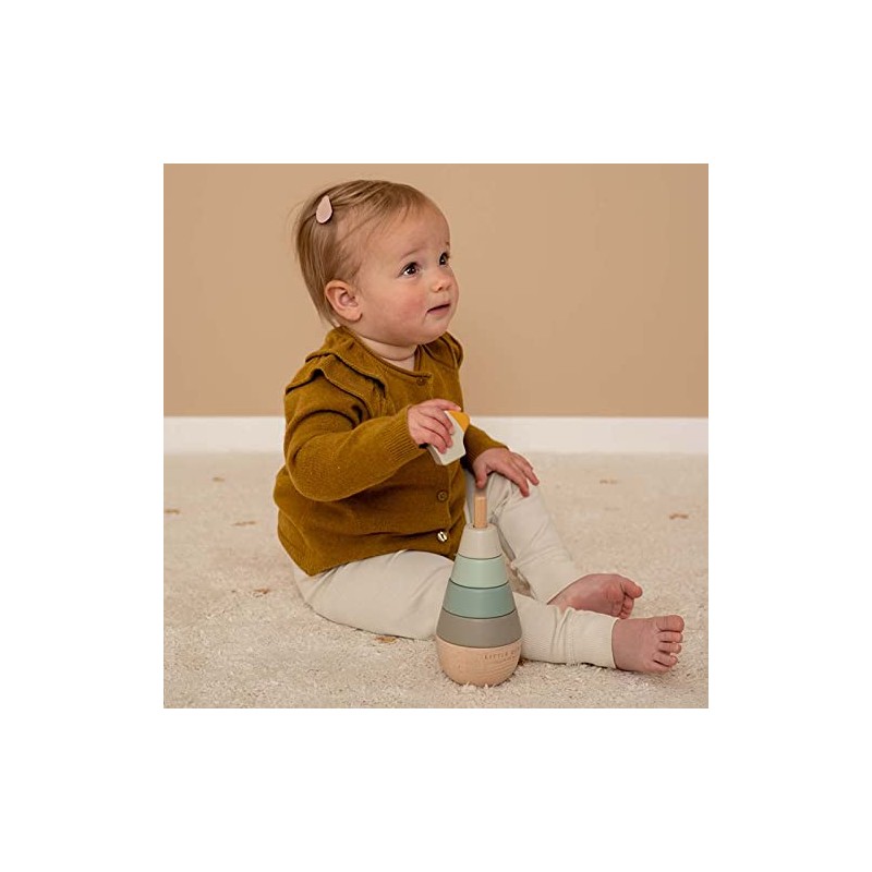 Little Dutch 7073 FSC Wooden Ring Stacking Tower - Little