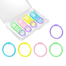Binder Rings Metal Rings 30mm/1.2 inch Loose Leaf Binder Rings Binding Rings Book Rings Paper Rings Flashcard Rings Ring Binder Clips Index Card Rings Metal Ring for Papers Office School Home 50 Pcs