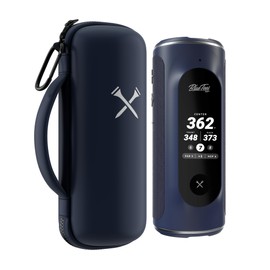 Blue Tees Golf GPS Case Compatible with Player+ GPS Speaker - Hard Carrying Protective Case, Advanced Security with Internal Magnetic Plate, Equipped with Carabiner Clip (Case Only) (Navy)