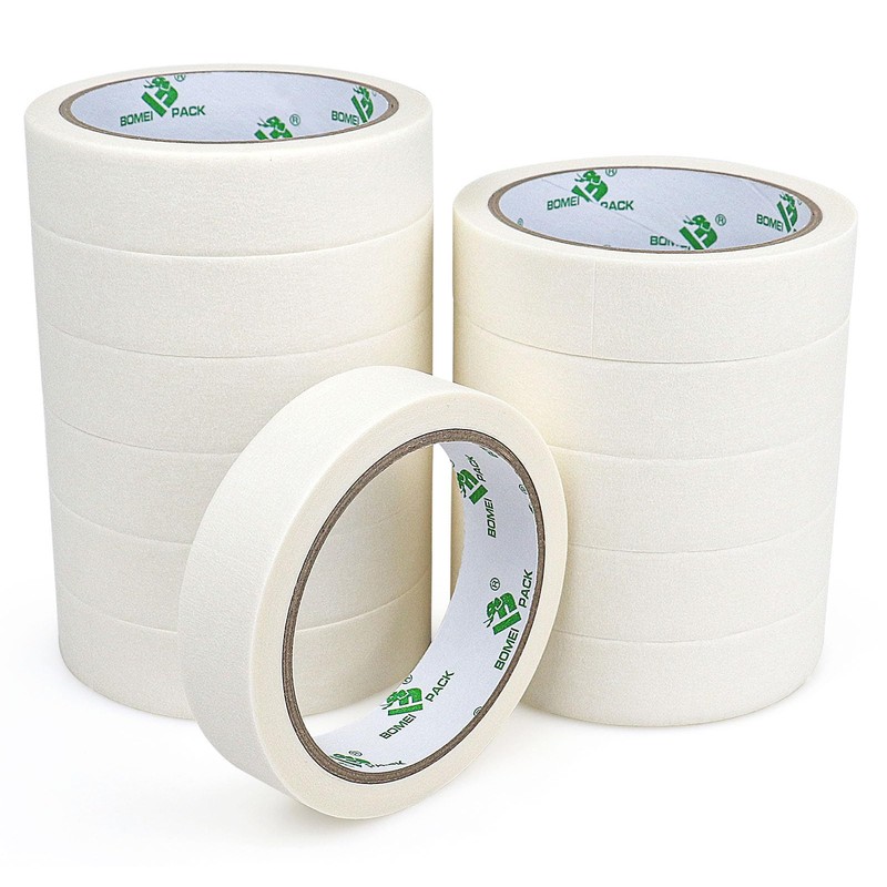 BOMEI PACK White Masking Tape Decorative Writable White Painters Tape