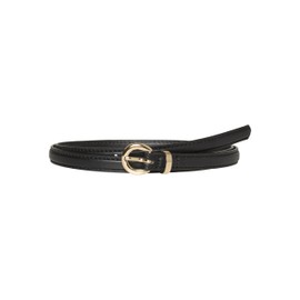 VERO MODA Women's Vmkatja Coated Belt Noos Synthetic Belt, Black/detail: gold