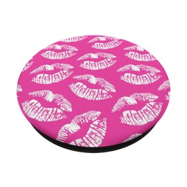 Hot Lips Pattern Lipstick Kiss Print Mouth White Dark Pink