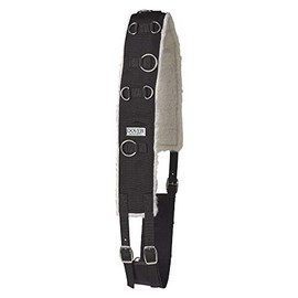 Dover Saddlery Fleece and Nylon Surcingle, Size Large Pony/COB, Black