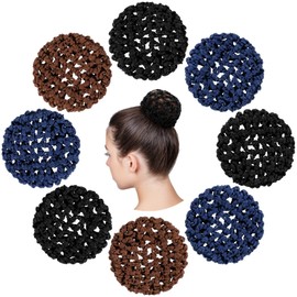 8 Pieces Ballet Hair Bun Cover for Girls Ballet ,InvisibleBallet Hair Net s for Bun ,Dance Hair Cover ,Hair Nets for Bun for Women Ballet Girls (Simple Style)