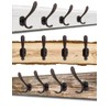 Fuxxer® 4 x Rustic Iron Hooks Wall Hooks Cast Iron