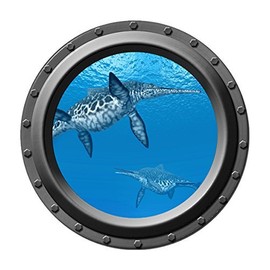 Ichthyosaur - Dinosaur - Porthole Wall Decal