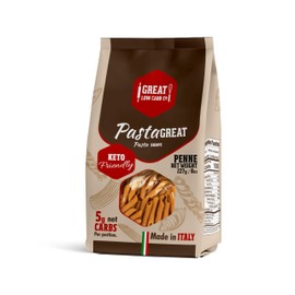 Great Low Carb Co. Keto-Friendly Italian Pasta Set, 0-5g Net Carbs, High Protein, High Fiber, Low Carb, Low Calories Made in Italy (1 Pack, Penne 8oz bag)