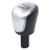 HouYeen Black Leather Aluminium 5-Speed Manual Transmission Gear Lever Knob