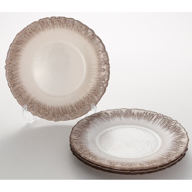 Vetro Felice 349121 Medium Plate, Western Tableware, White Pearl x