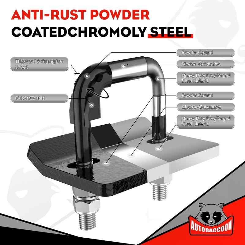 AUTORACCOON Hitch Tightener Anti-Rattle Clamp - Heavy Duty Hitch Stabilizer