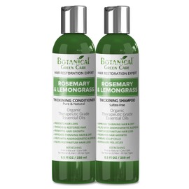 Rosemary & Lemongrass Hair Growth Shampoo + Conditioner – Thickening for Men & Women