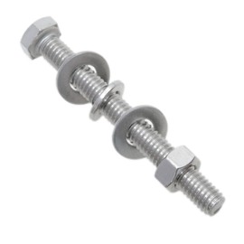 Meuey Lyot 5/16 Inch -18 * 3 Inch U-Channel Sign Post Bolts 304 Stainless Steel Sign Mounting Hardware Traffic Sign Hardware Accessories Sign Post Mounting Bolts and Nuts 8 Piece Set