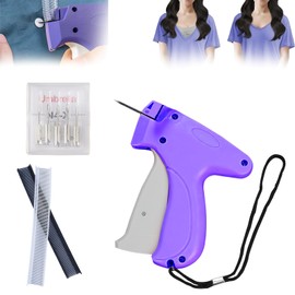 Stitch Gun,Tagging Gun for Clothing, Fine Stitch Mini Stitch Gun for Clothes,Quick Clothing Fixer,Hemming Sewing Tool Kit with 5 Needles,Includes 1000 Fasteners, Great for Garment Repair(Purple)