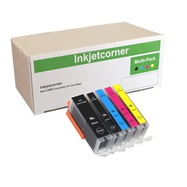 Inkjetcorner Compatible Ink Cartridges Replacement for use with MX920 MG5620 MG6620 MG5622 MG6600 iX6820 iP7220 (1 Large Black 1 Small Black 1 Cyan 1 Magenta 1 Yellow, 5 Pack )