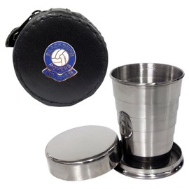 Knight 2oz Collapsible Drinking Cup with Leather Blackburn Rovers Football Club Case