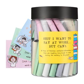 Hilarious Work Affirmation Jar - 60 Stress Relief Cards for Office Humor, Coworker Gag Gifts, Team Building Christmas, Retirement, Boss Employee, work Bestie, Friend Gifts Coworker Leaving ideas