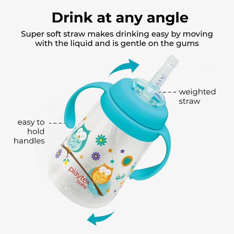 Playtex Baby® Weighted Straw Cup with Handles, 2 Count -