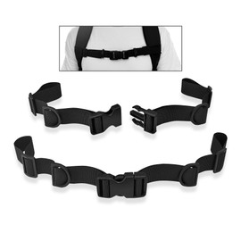 UBRAVE 2 Pcs Backpack Chest Strap,Adjustable Backpack Chest Strap, Rucksack Chest Strap With Quick Release Buckle, With Slide D-Ring Black,For Hiking, Running, Outdoor Activities (Black)