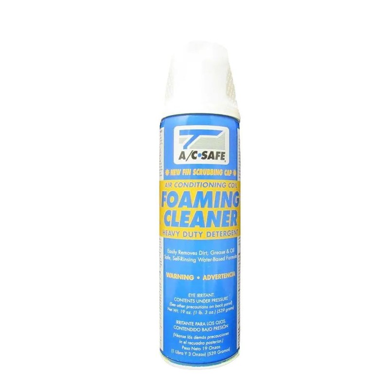 A/C Safe Air Conditioner Foaming Coil Cleaner With Attached Brush