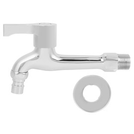 G1/2in Copper Electroplating Single Cold Faucet Washing Machine Faucet Tap for Home UseLong Type 49213