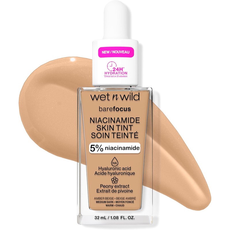 Base de Maquillaje Tinta Serum Niacinamida, Acido Hialuronico, Vitamina E,
