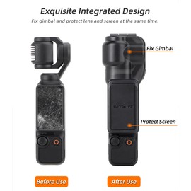 MotuTech Case for DJI Osmo Pocket 3 Lens and Screen Protective Hood Hard Shell Black Minimalist, black, sleek" or "professional" or "minimalist