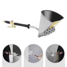 4 Jet Plaster and Stucco Sprayer for Ceiling, Air Stucco Cement Texture Hopper Sprayer Plaster Wall Plastering Tool House Paint
