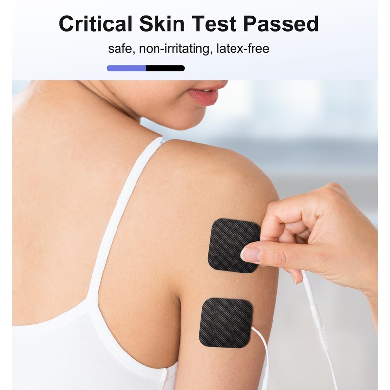 TENS Unit Replacement Pads, 2x2”20 Pcs Reusable Self-Adhesive TENS Unit