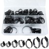 Litoexpe 60 Pack Black Hose Clamps, Stainless Steel Worm Gear