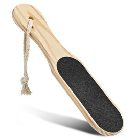 Andibro Foot File Callus Remover with Wood Handle, Double Sided Pedicure File, Professional Foot Scrubber Foot Rasp Heel Scraper Dead Skin Remove Pedicure Tools for Feet Hands Body Care