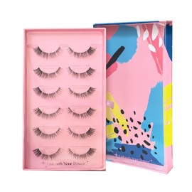 Faux Mink Eyelashes Set - 6 Pairs Natural & Dramatic Lashes, Reusable, Lightweight for Daily & Party Makeup, Enhance Eye Beauty